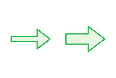 Ok simgesi ayarlandı. Ok sembolü. Web tasarımınız için ok işareti.