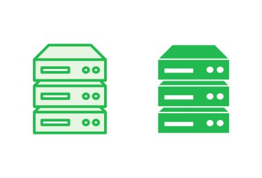Veritabanı simgesi seti. veritabanı vektörü simgesi