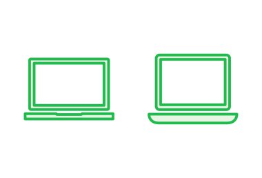 Dizüstü bilgisayar simgesi ayarlandı. bilgisayar simgesi vektörü