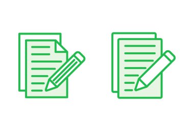 Not simgesi ayarlandı. not defteri simgesi vektörü