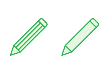 Kalem simgesi seti. kalem sembolü. Simge vektörünü düzenle