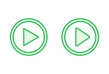 Simge setini çal. Düğme vektör simgesini çal