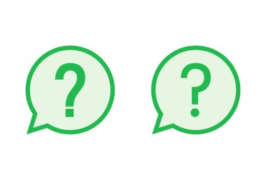 Soru simgesi ayarlandı. soru işareti vektörü.