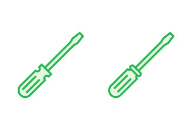 Tornavida simgesi seti. araçlar simgesi vektörü