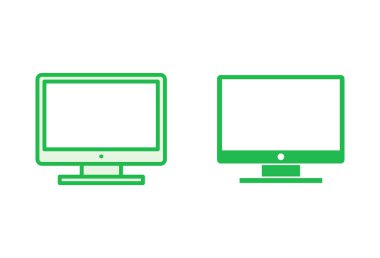 Televizyon ikonu ayarlandı. televizyon simgesi vektörü