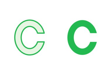 Telif hakkı simgesi seti. telif hakkı sembolleri