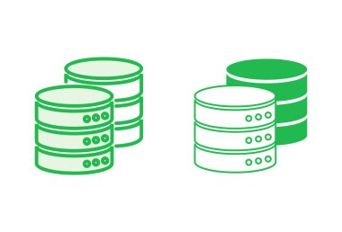 Veritabanı simgesi seti. veritabanı vektörü simgesi