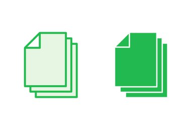 Belge simgesi ayarlandı. Kağıt ikonu. Dosya Simgesi