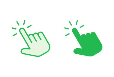 El tıklama simgesi seti. işaret simgesi vektörü. el imleç simgesi vektörü