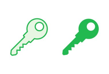 Anahtar simgesi ayarlandı. Anahtar vektör simgesi. Anahtar simgesi