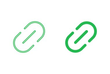 Bağlantı simgesi ayarlandı. Hiper bağlantı zinciri sembolü.