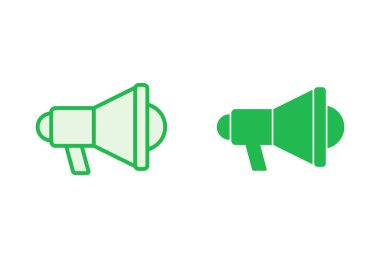 Megafon simgesi seti. Hoparlör simgesi vektörü.