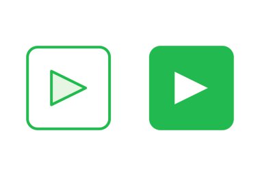 Simge setini çal. Düğme vektör simgesini çal