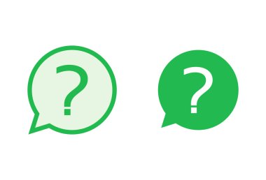 Soru simgesi ayarlandı. soru işareti vektörü.