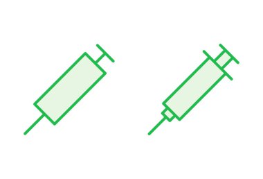 Şırınga ikonu hazır. enjeksiyon simgesi vektörü.