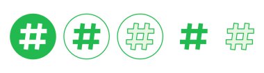 Etiket simgesi seti. hashtag sembolü