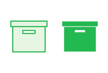 Kutu simgesi seti. kutu vektör simgesi, paket, paket