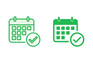 Takvim simgesi ayarlandı. Takvim sembolü. takvim vektör simgesi