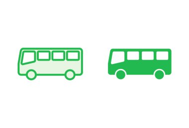 Otobüs simgesi seti. bus vektör simgesi