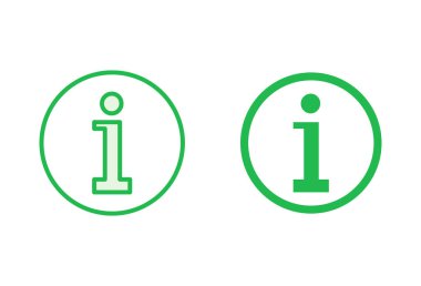 Bilgi simgesi simgesi ayarlandı. ikon vektörü hakkında. Faq simgesi