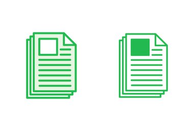 Gazete simgesi seti. haber kağıdı vektör işareti