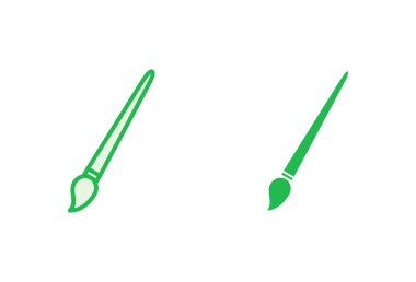 Boya simgesi seti. boya fırçası ikon vektörü. boyama silindiri vektörü