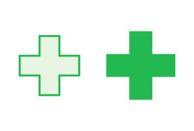 Artı simge seti. Artı simge ekle