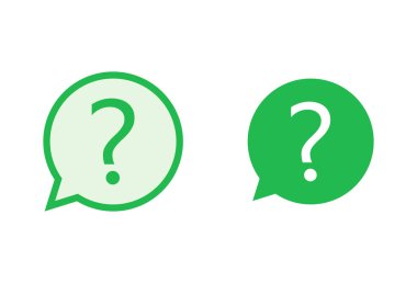 Soru simgesi ayarlandı. soru işareti vektörü.