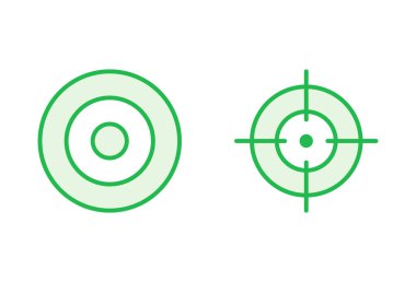Hedef simgesi ayarlandı. hedef simge vektörü. hedef pazarlama simgesi vektörü