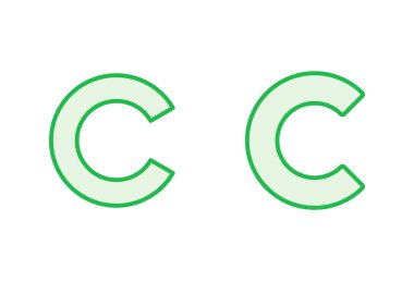 Telif hakkı simgesi seti. telif hakkı sembolleri