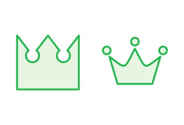 Taç simgesi hazır. taç vektör simgesi