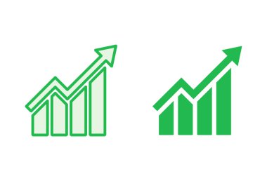 Büyüyen grafik simgesi seti. Grafik simgesi. diyagram simgesi