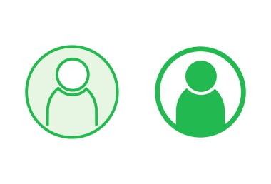 İnsan simgesi seti. Kişi simgesi vektörü. Kullanıcı Simgesi vektörü