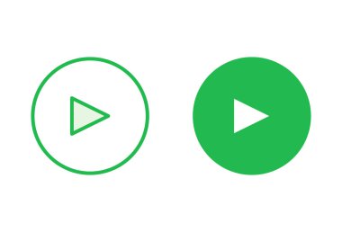 Simge setini çal. Düğme vektör simgesini çal