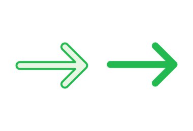 Ok simgesi ayarlandı. Ok sembolü. Web tasarımınız için ok işareti.