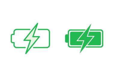 Batarya simgesi ayarlandı. Şarj seviyesi. pil yükleme simgesi