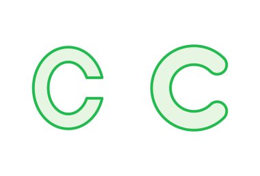 Telif hakkı simgesi seti. telif hakkı sembolleri