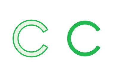 Telif hakkı simgesi seti. telif hakkı sembolleri