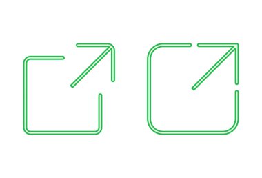 Dış bağlantı simgesi seti. bağlantı simgesi vektörü. hiper bağlantı sembolü