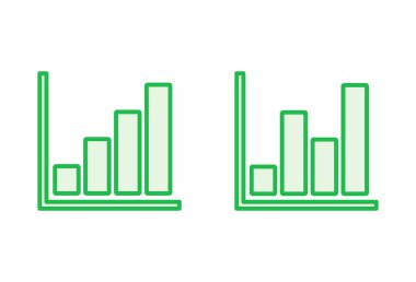 Büyüyen grafik simgesi seti. Grafik simgesi. diyagram simgesi