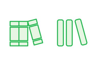 Kütüphane simgesi ayarlandı. eğitim simgesi vektörü