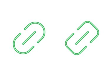 Bağlantı simgesi ayarlandı. Hiper bağlantı zinciri sembolü.