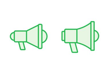 Megafon simgesi seti. Hoparlör simgesi vektörü.