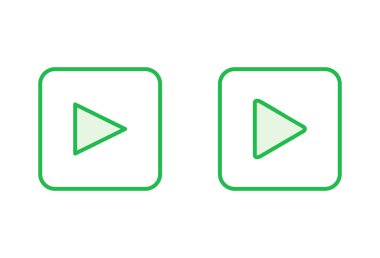 Simge setini çal. Düğme vektör simgesini çal