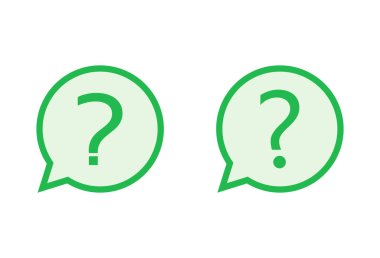 Soru simgesi ayarlandı. soru işareti vektörü.