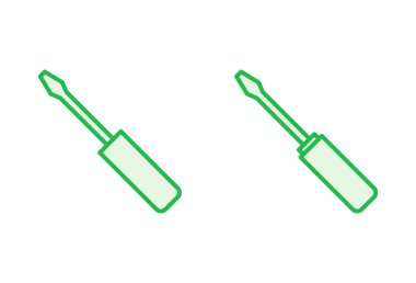 Tornavida simgesi seti. araçlar simgesi vektörü