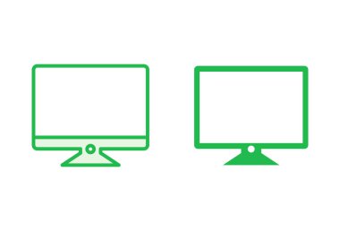 Bilgisayar simgesi ayarlandı. bilgisayar izleyici simgesi vektörü.