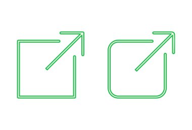 Dış bağlantı simgesi seti. bağlantı simgesi vektörü. hiper bağlantı sembolü