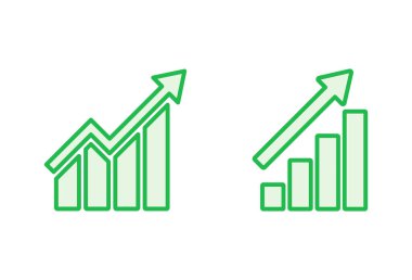 Büyüyen grafik simgesi seti. Grafik simgesi. diyagram simgesi