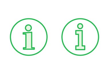Bilgi simgesi simgesi ayarlandı. ikon vektörü hakkında. Faq simgesi